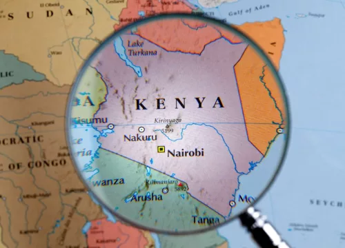 La carte du Kenya