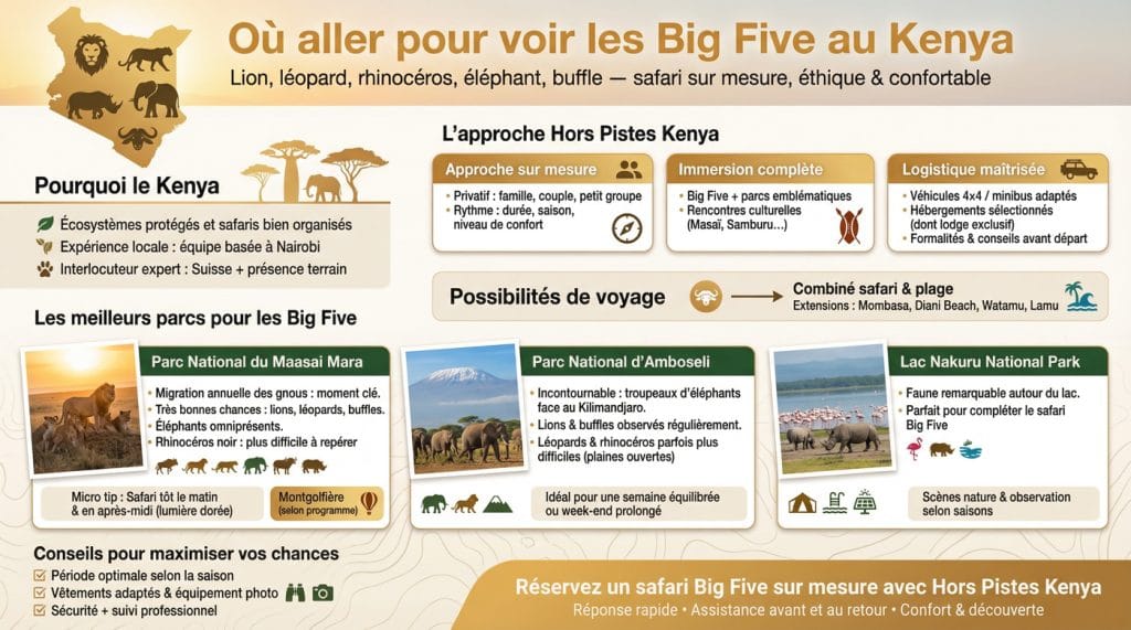 Ou aller pour observer les Big Five au Kenya